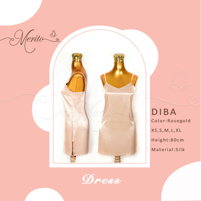 Silk dress -  Diba white