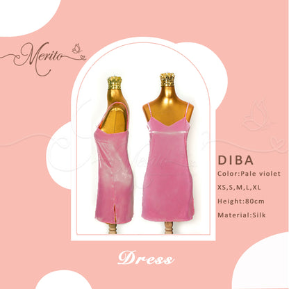 Silk dress -  Diba white